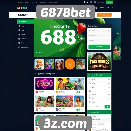 Interface do usuário do site 6878bet analisada