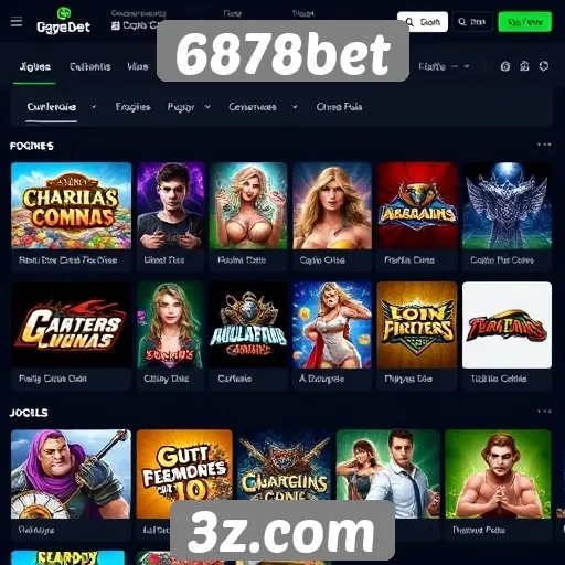 Variedade de jogos e categorias no 6878bet